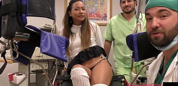  Student Intern Doing Clinical Rounds Gets BJ From Patient While Doctor Tampa Leaves Exam Room To Attend To Issue EXCLUSIVELY At GirlsGoneGyno.com Melany Lopez & Nurse Francesco